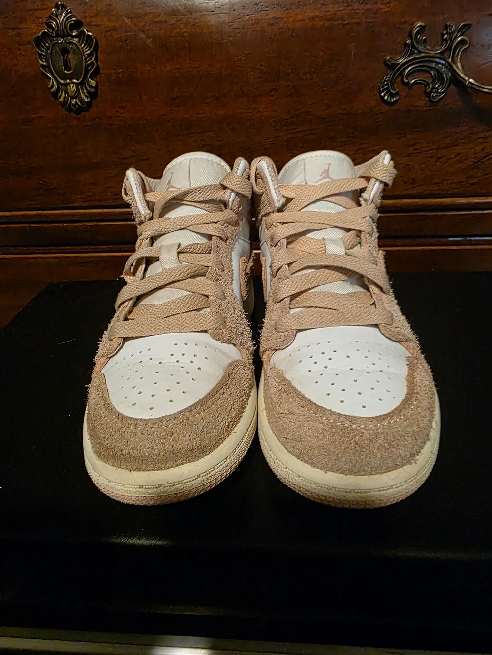 Nike Jordan Kid’s High-Top Sneakers in Beige/Tan